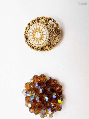 TWO BROOCH LOT