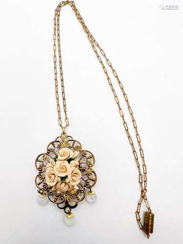 VINTAGE FLORAL NECKLACE