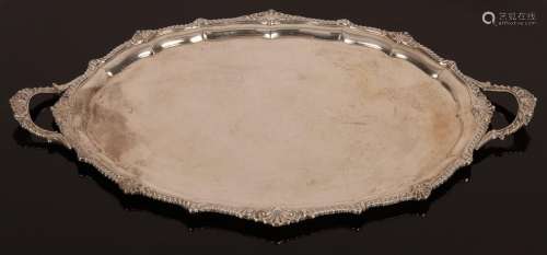 A George III silver tray, William Frisbee, London 1805,