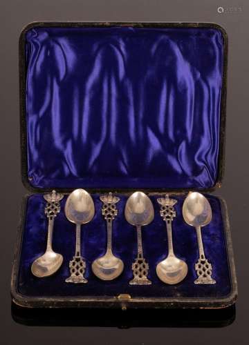 A set of six Victorian Royal Commemorative silver teaspoons,