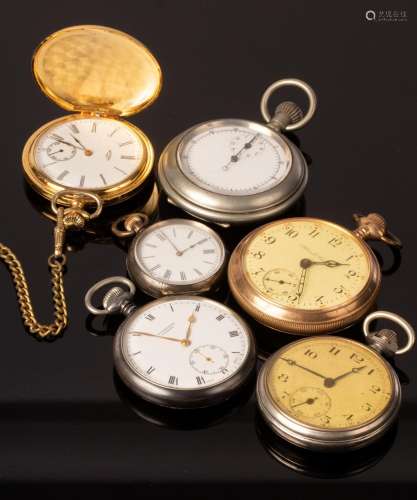 An open faced pocket watch, Illinois Watch Co.