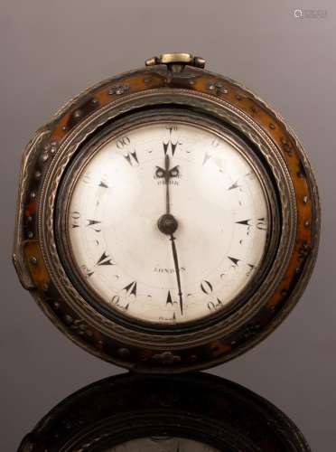 An early 19th Century tortoiseshell and silver triple-cased ...