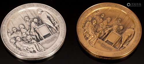 A United States of America Constitution Bicentennial silver ...