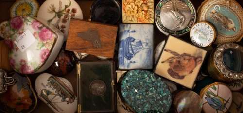 A collection of Halcyon Days and other boxes CONDITION REPOR...