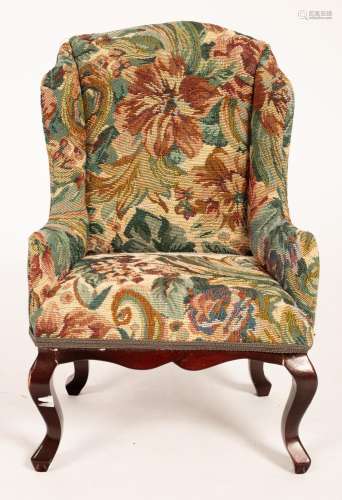A dolls wing back armchair on cabriole legs CONDITION REPORT...