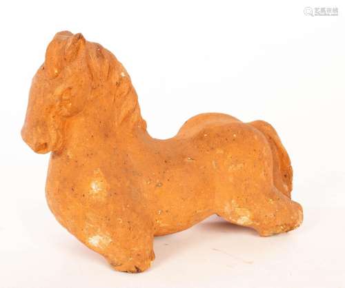A terracotta figure of a Roman horse,