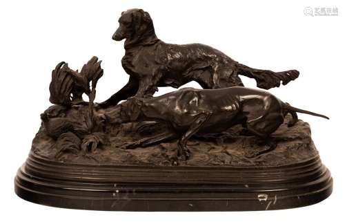 Pierre Jules Mêne (1810-1879)/A Pointer and Setter with Part...