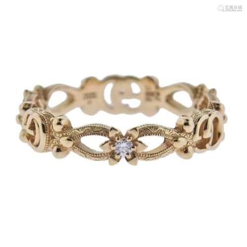 Gucci Flora Diamond Gold Ring