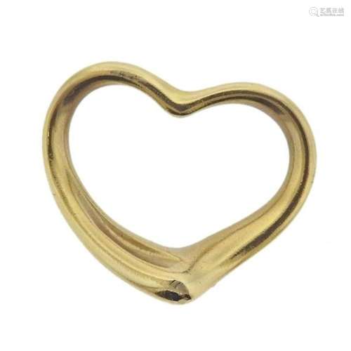 Tiffany & Co Elsa Peretti 18k Gold Open Heart Pendant