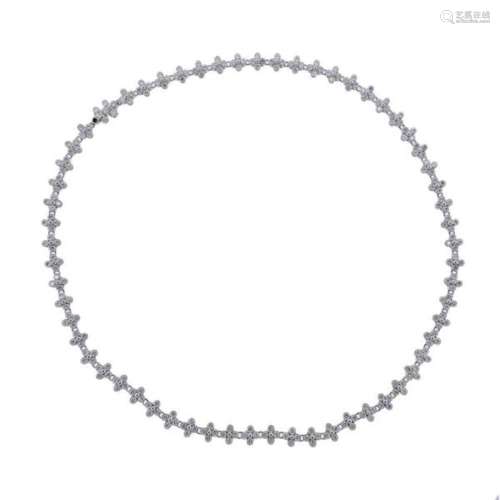 Tiffany & Co Lace Platinum Diamond Necklace