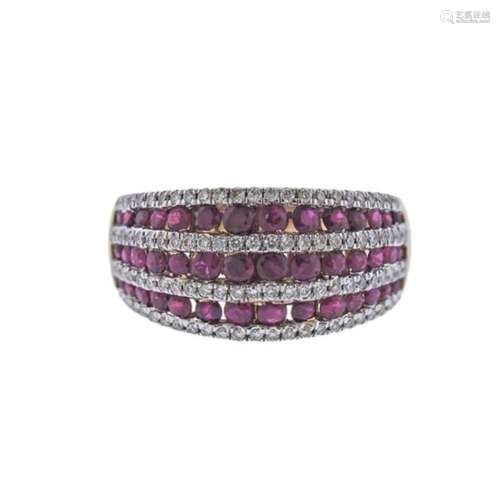 Kallati Gold Diamond Ruby Ring