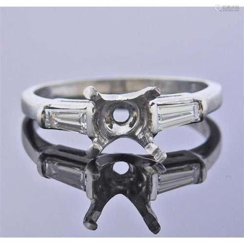 Platinum Diamond Engagement Ring Mounting