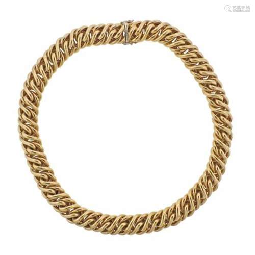 Tiffany & Co 18k Gold Wide Link Necklace