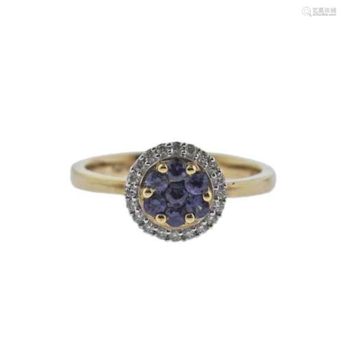 Kallati Gold Sapphire Diamond Ring