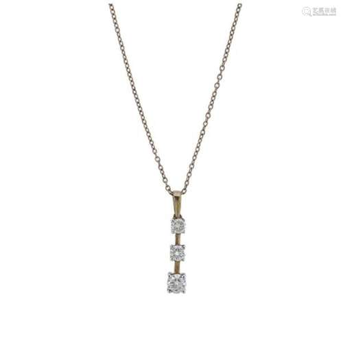 Kallati Gold Diamond Pendant Necklace