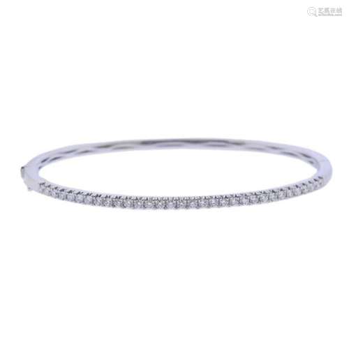 18k Gold Diamond Bangle Bracelet