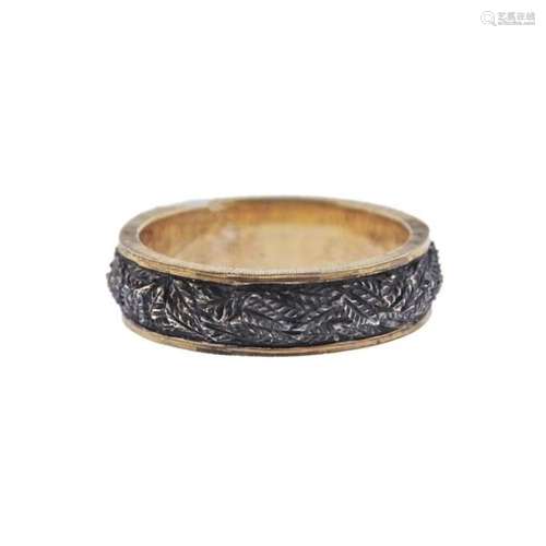 Buccellati Brunito 18k Gold Silver Band Ring