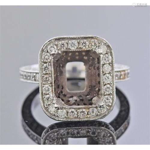 18k Gold Diamond Engagement Ring Setting