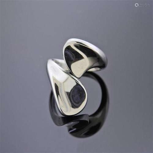 Georg Jensen Silver Bypass Ring No. 219