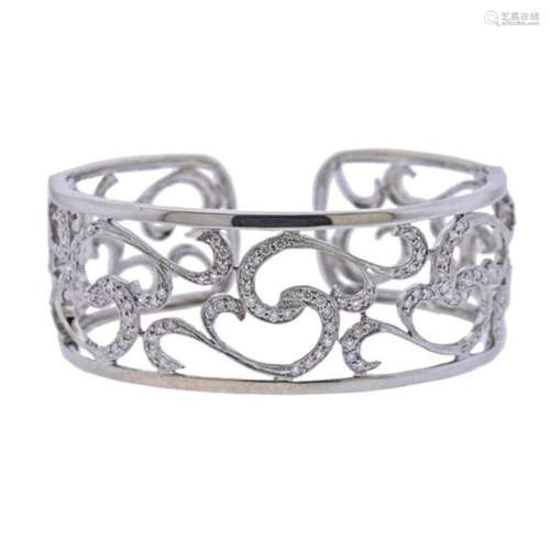 18k Gold Diamond Cuff Bracelet