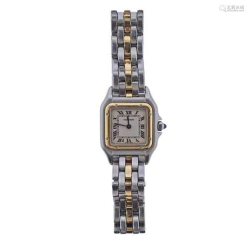 Cartier Panthere 18k Gold Steel Lady s Watch W25029B5