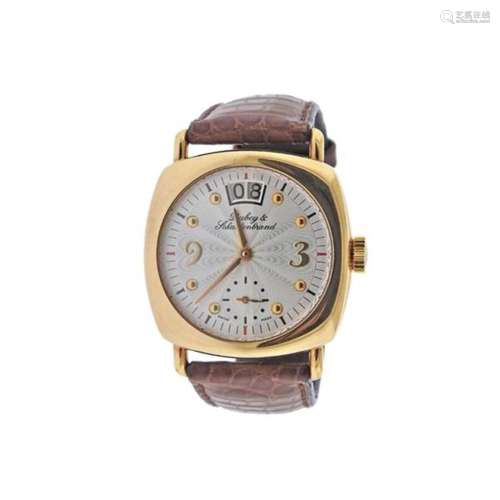 Dubey & Schaldenbrand 18k Rose Gold Carre Cambre Calenda...