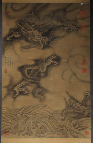 Southern Song Dynasty Chen Rong Tenglong painting