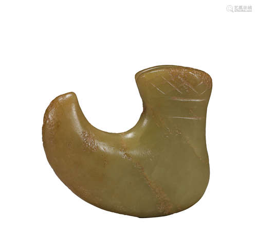 Ancient Chinese topaz hook shaped ware