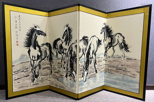 Xu Beihong boutique (galloping horse picture) old paper old ...