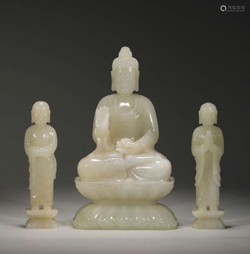 Hetian Jade Buddha statues of the Qing Dynasty