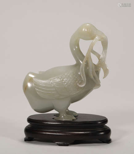 Hetian jade goose in the Qing Dynasty