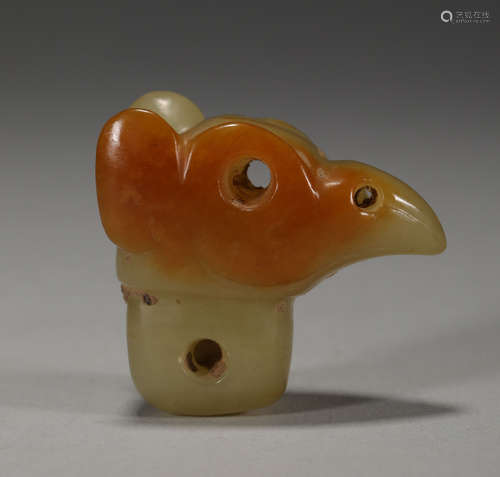 Ancient Chinese topaz bird shaped ware