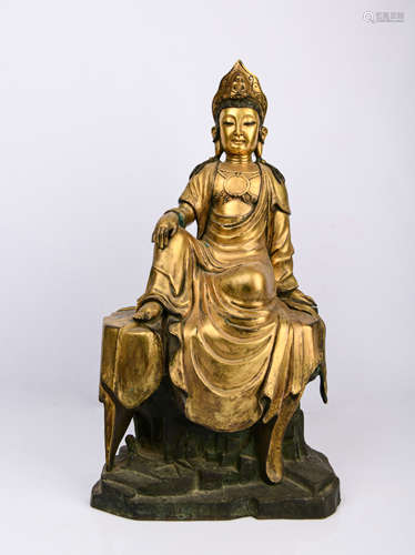 Bronze gilt free Guanyin