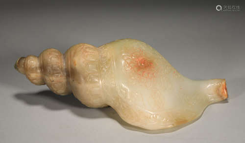 Hetian jade Snail of the Qing Dynasty