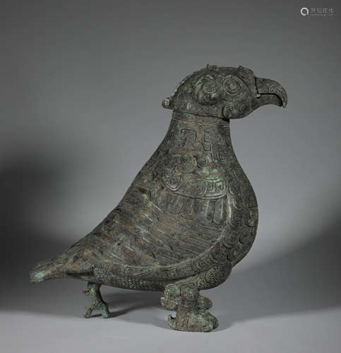 Bronze bird-shaped tripod