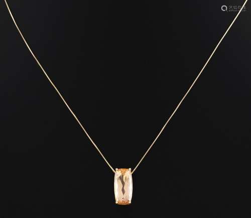 COLGANTE CON TOPACIO IMPERIAL DE APROX 6.22 CT, Y CADENA EN ...