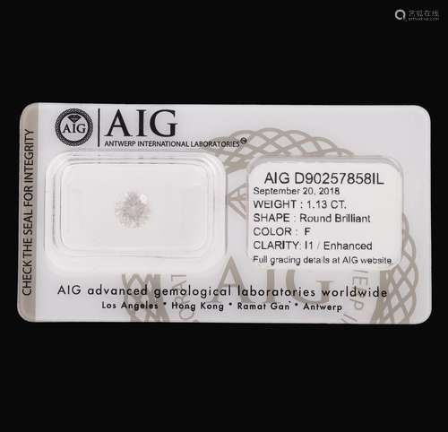 DIAMANTE SIN MONTAR DE 1.13 CT CON CERTIFICADO AIG Diamante ...