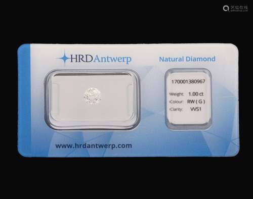 DIAMANTE SIN ENGASTAR DE 1.00 CT CON CERTIFICADO HRD Diamant...