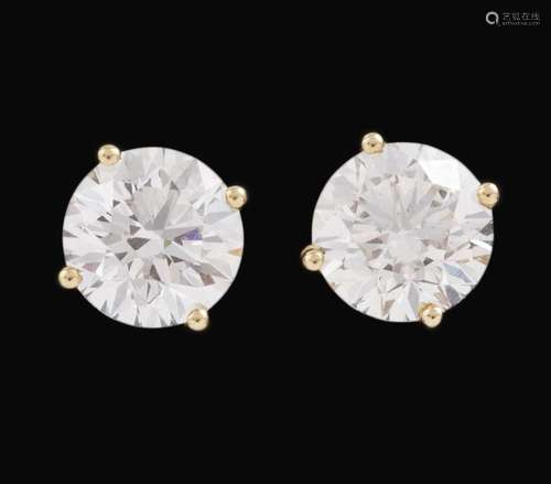 PENDIENTES DORMILONAS CON DIAMANTES DE APROX 2.20 CT CON CER...