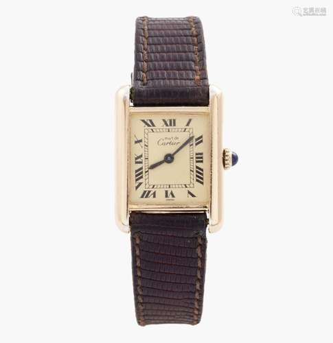 RELOJ CARTIER TANK EN PLATA BAÑADA EN ORO, CARTIER, TANK Rel...