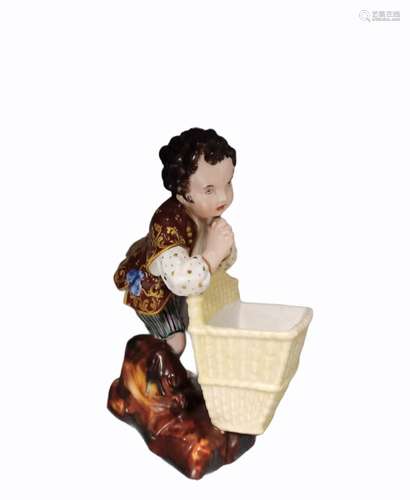 Jacob PETIT<br />
Sujet en porcelaine polychrome figurant un...