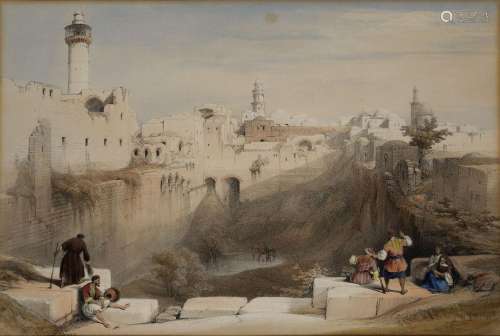 David Roberts RA RBA, British 1796-1864- Jerusalem from the ...