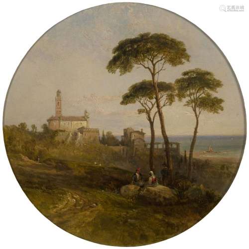 George Edwards Hering,British 1805-1879- Mediterranean View,...