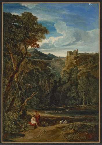 William James Müller,British 1812-1845- Tivoli; oil on canva...