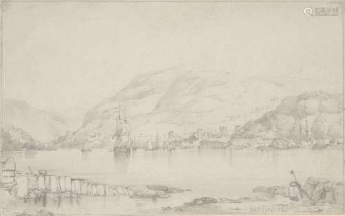 Edward William Cooke RA, British 1811-1880- Dartmouth, Penci...