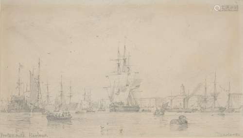 Edward William Cooke RA, British 1811-1880- Portsmouth Harbo...