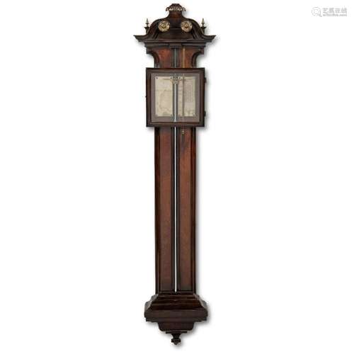 A George III brass-mounted mahogany stick barometer, by Jose...