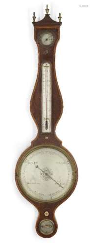 A George III burr-yew wheel barometer, by James Gatty, Londo...