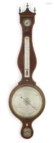 A George III burr-yew wheel barometer, by James Gatty, Londo...