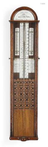 A Victorian mahogany stick tube barometer, by Ledger Smith &...